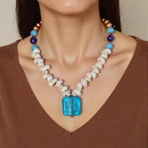 Tiger moon snail shell pendant necklace